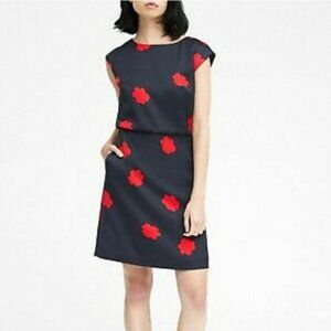 New Banana Republic Floral Drape Back Dress Size 12